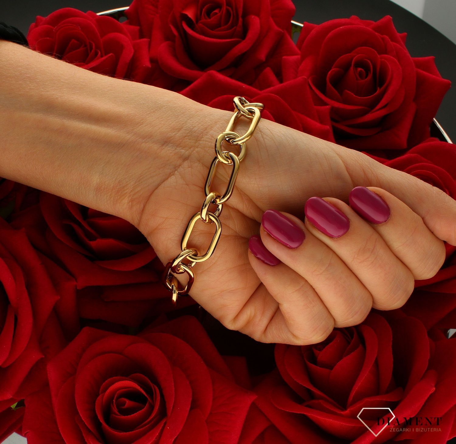 Bransoletka Nomination Drusilla Spinacze Złota z granatem 028709 004.jpg